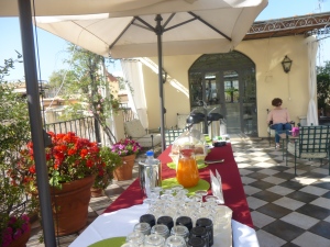 Rome terrace breakfast